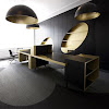 Black Office Design : A Calm And Simple Family Home With Neat Features Home Office Design Modern Home Office Contemporary Home Office / How can i contact yellow and black design office?