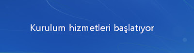 windows 7 kurulum hizmetleri yükleniyor