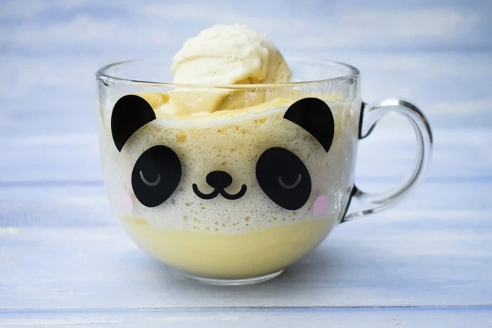 Microwave Banana Custard Pudding (quick mug cake)