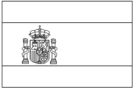 Mapa y Bandera de  Espa a para  dibujar pintar colorear  