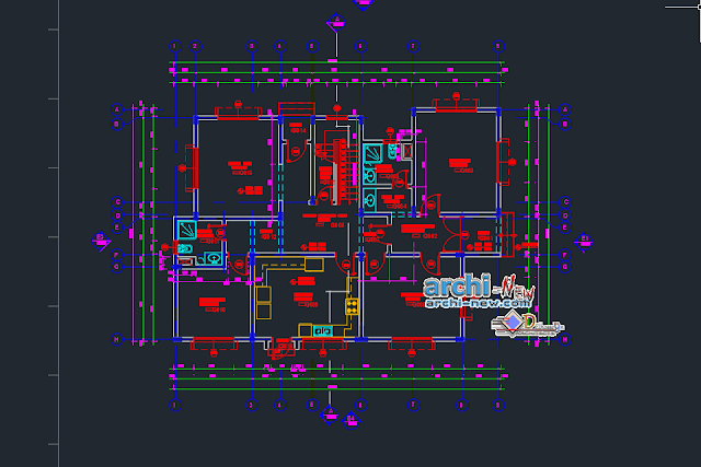 Villa residence. type LB8 in AutoCAD 