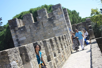 Battlement of the Castelo de Sao Jorge in Lisboa