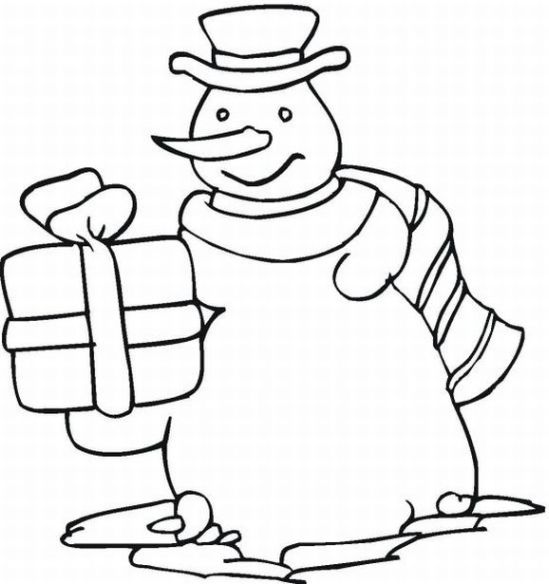 Snowman Coloring Pages For Kids 5