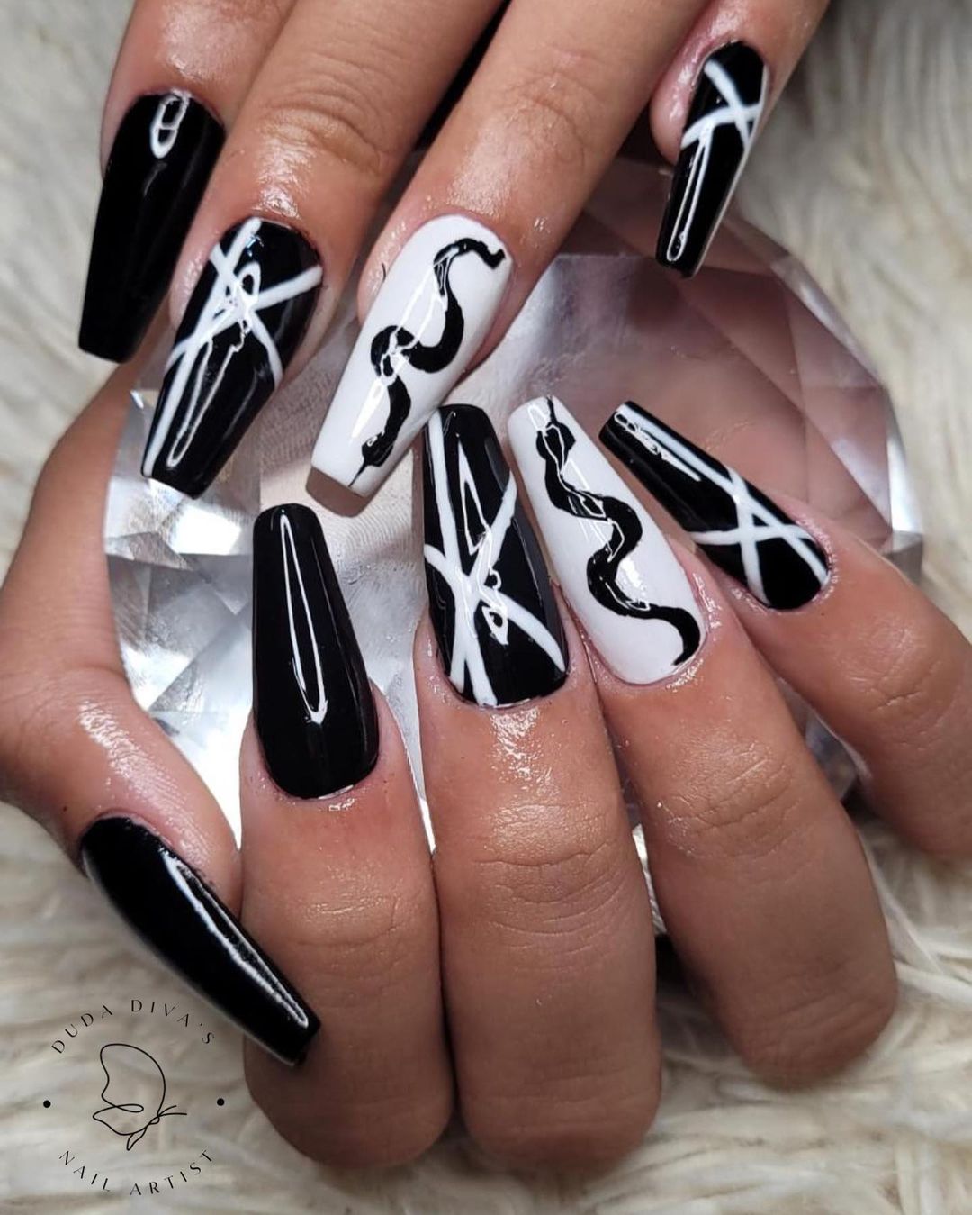 Edgy nails for January