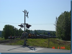 Alaskian Railroad pulling into Talkeetna Station