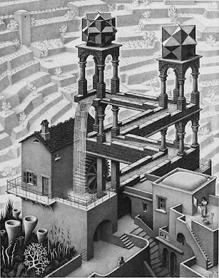 M C Escher waterfall