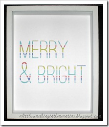 Christmas print framed