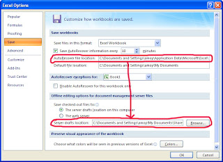 Tips Memindahkan folder file temporary di microsoft excel 2007