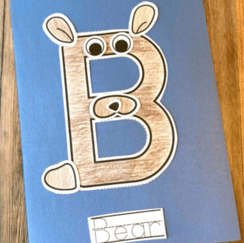 B is for bear letter B craft