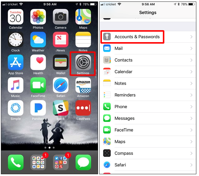 sincronizzare i contatti Google su iPhone