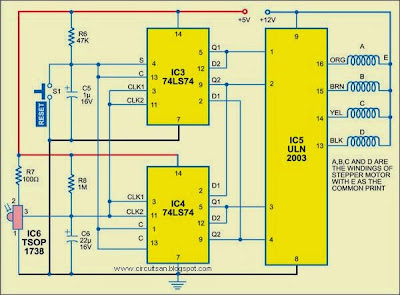 Wireless Stepper Motor Controllers Circuit Diagram