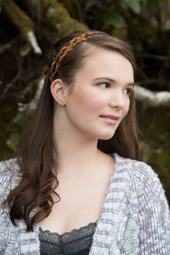 genuine leather braided headband by Adorned Hearts