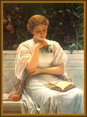 dama leyendo vintage