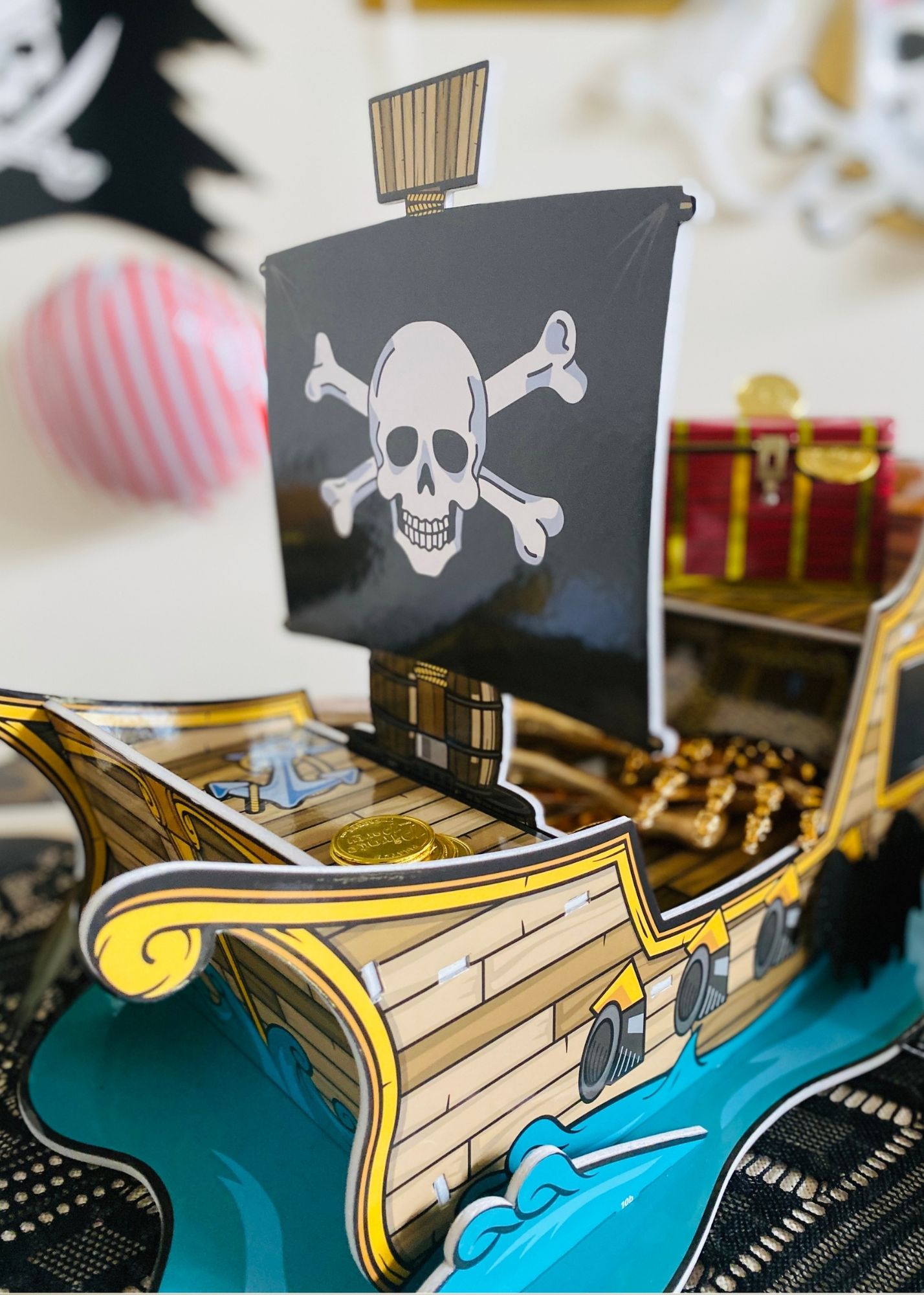Pirate party cupcake stand