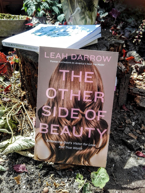 Kaft van het boek van Leah Darrow The Other side of Beauty met een tuin op de achtergrond.