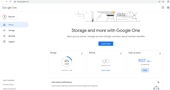 Free Up Gmail Storage Full through Google One