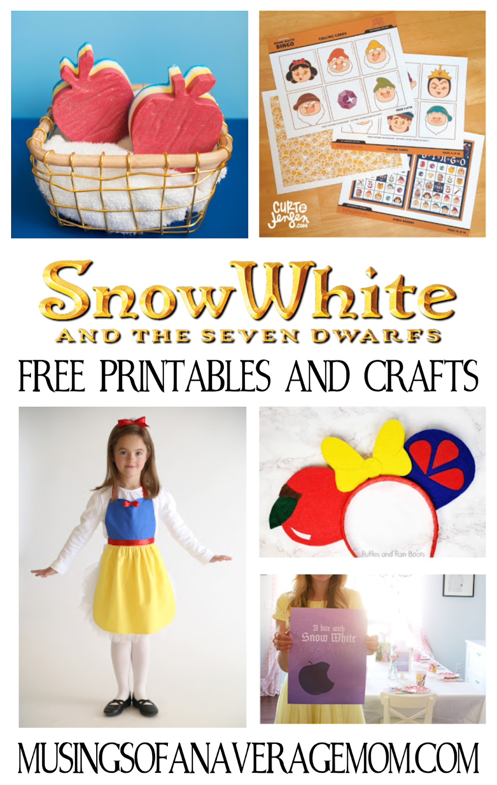 Musings Of An Average Mom Snow White Printables And Crafts