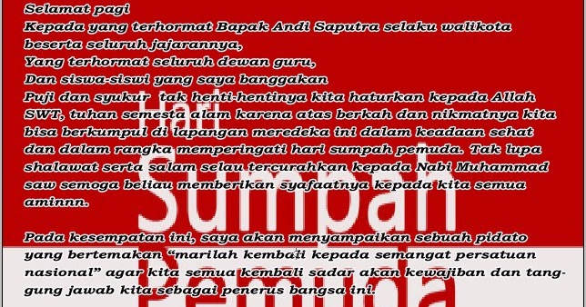 Contoh Announcement Hari Sumpah Pemuda - Sportschuhe 