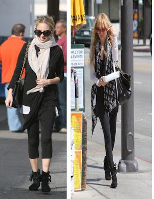 This is one of my favourite ways Nicole Richie wore the high minnetonka boot 