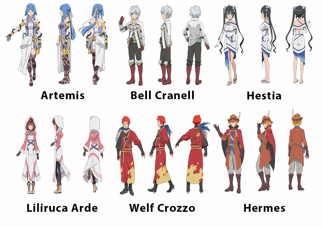 DanMachi: Arrow of the Orion - personajes