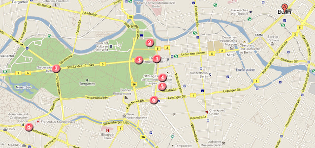 Mapa de ruta dia 1 por Berlin