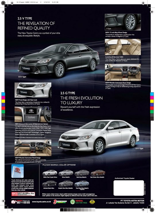  Brosur  Toyota  New Camry dan Camry Hybrid 2022 ASTRA 