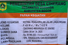 Pemdes Ciherang Rampungkan DD TA 2025 Tahap Dua, Dengan Aspal Jaling, Posyandu, TPT dan MCK