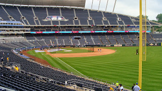 Kauffman Stadium down right field line