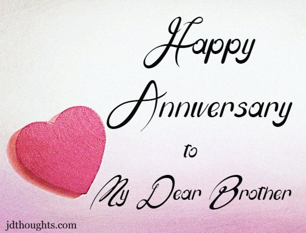 Anniversary wishes for brother:  Quotes and messages