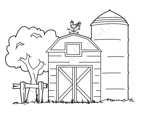 Barn Coloring Sheet 1