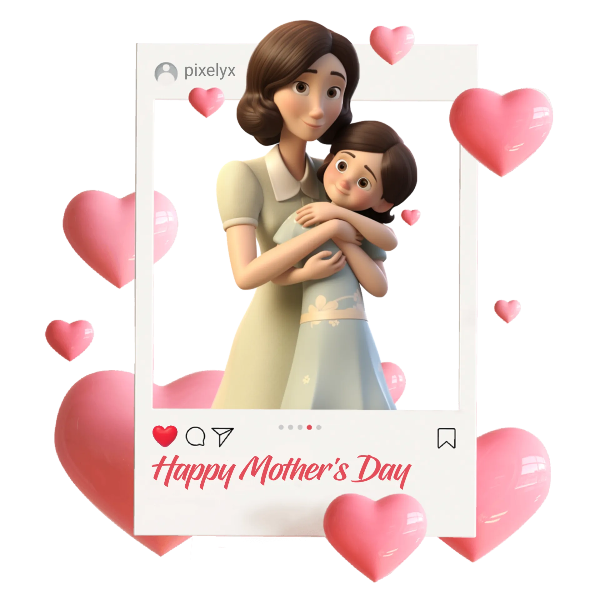 Happy Mother's Day Wishes PNG Free Download