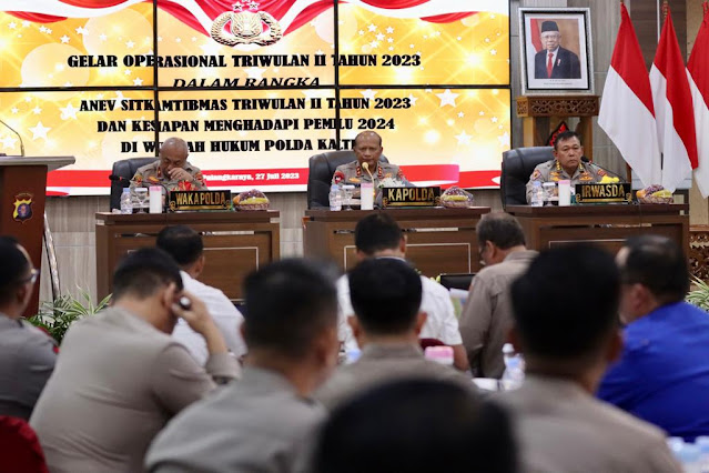 Gelar Operasional Triwulan II 2023, Polda Kalteng Siapkan Pengamanan Pemilu 2024