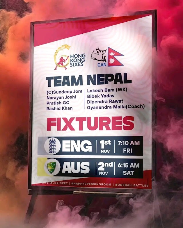 Nepal’s Squad List and Match Schedule for the Hong Kong Sixes