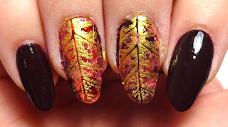 Gold Stamped Nails