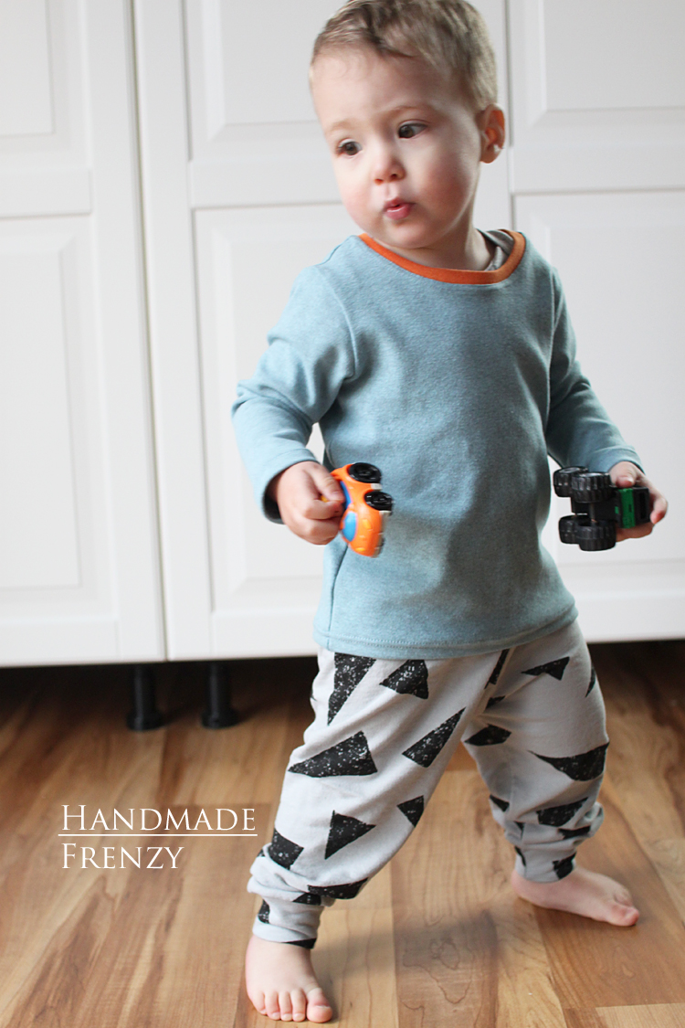 Brindille & Twig Cuff Pants + Titchy Threads Rowan Tee // Sewing For Boys