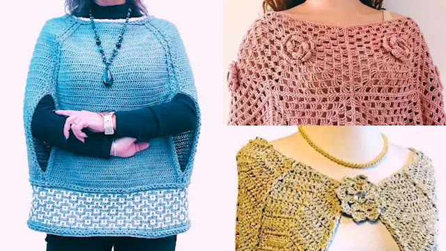 3 Elegantes capas a crochet con tutoriales 🌸