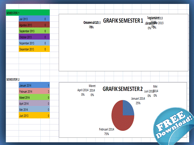 Aplikasi Perpustakaan Format Excel - Sekolah Kita - Contoh 