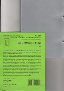 200 DürckheimRegister-FOLIEN für STEUERGESETZE, SCHÖNFELDER u.a; zum Einheften und Unterteilen der roten Gesetzessammlungen: 200 transparente FOLIEN ... H. Beck zum Einheften der DürckheimRegister