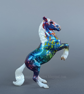 Kaleidoscope from Breyerfest 2021, Rainbow Filigree Decorator , Breyer Stablemate Darwin