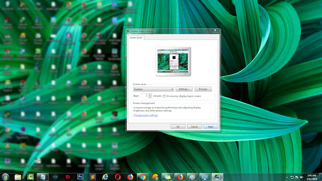 Cara Mengganti Screen Saver