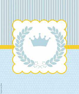 Light Blue Crown Free Printable Labels. 