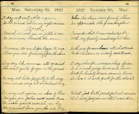 Two pages from the Mary Frances Benton Connor diary
