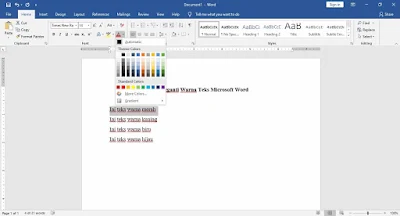 Cara Mengganti Font, Ukuran Dan Warna Teks  Microsoft Word