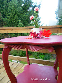 Curvy Legs on an Antique Table Makeover from Denise on a Whim