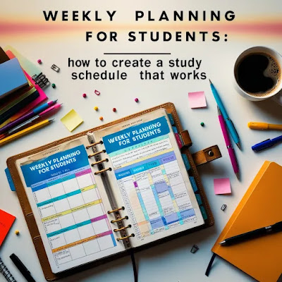 "weekly planning for students", "study schedule", "time management for students", "student time management", "effective study habits", "academic goals", "prioritize tasks", "Eisenhower Matrix", "Pomodoro Technique", "time blocking", "breaks for studying", "realistic study goals", "digital planner", "physical planner", "bullet journal", "weekly reflection", "adjust study schedule", "deep work", "conquer your studies", "maximize productivity", "minimize stress", "achieve academic goals"