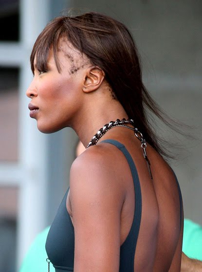 naomi campbell bald. Supermodel Naomi Campbell