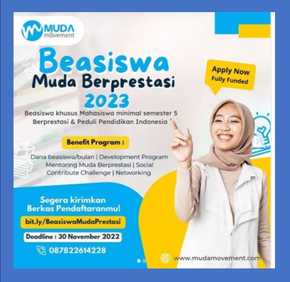 Pendaftaran Beasiswa Muda Berprestasi 2023