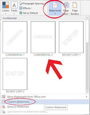 Cara Mudah Menyisipkan Watermark di Microsoft Office Word 2013