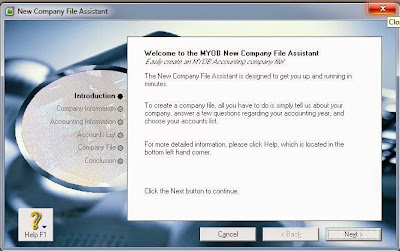 MYOB New Company File Assistant