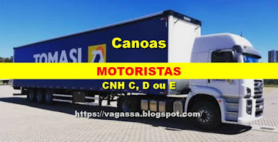 Tomasi abre vagas para Motoristas em Canoas